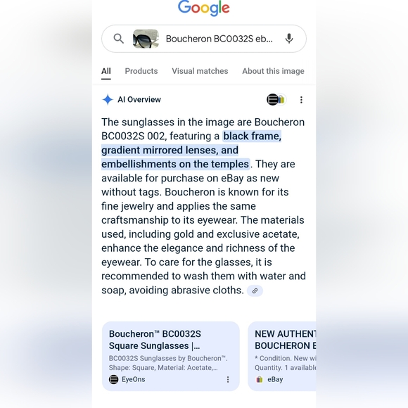 🏆Boucheron BC0032S 002, Size 55-18-140 Exclusive‼️ - Picture 14 of 16